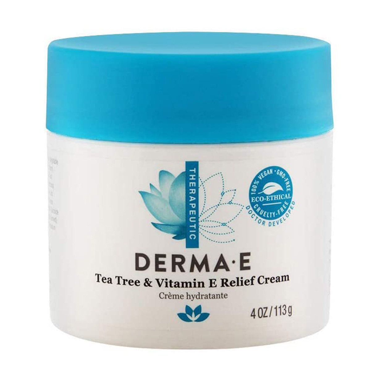 Антисептичний крем для тіла Derma E Tea Tree &amp; Vitamin E Relief Cream, 113 г