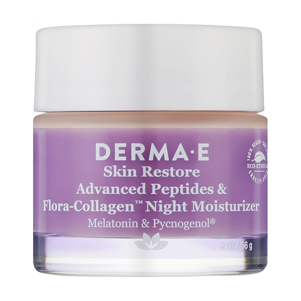 Нічний зволожувальний пептидний крем для обличчя Derma E Skin Restore Advanced Peptides &amp; Flora-Collager Night Moisturizer, 56 г